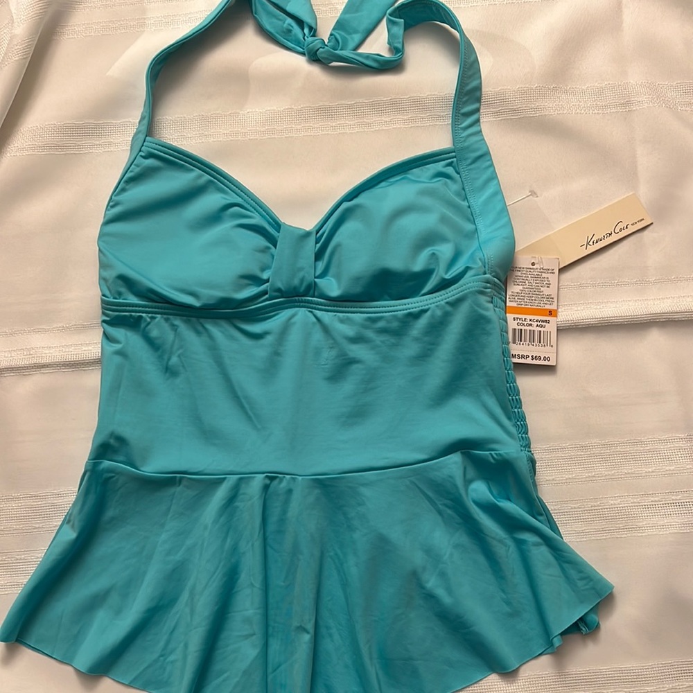 Women’s Kenneth Cole Teal Bathing Suit Tankini Style Top NWT